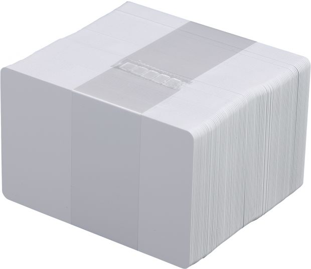 CR80 100 Premium PVC White Plastic Cards 30 Mil PMC Technology